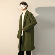 Men's mid-length woolen coat, view 3 - MRSLM
