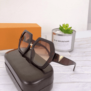 Polygonal big frame metal sunglasses, view 5 - MRSLM