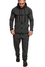 men's hooded fitness suit, view 4 - MRSLM