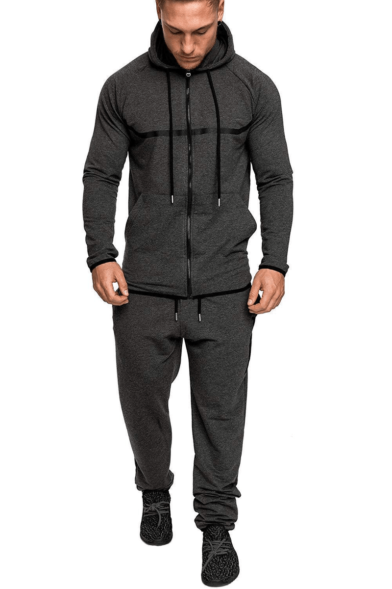 men's hooded fitness suit, view 4 - MRSLM