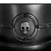 faux leather top hat, view 4 - MRSLM