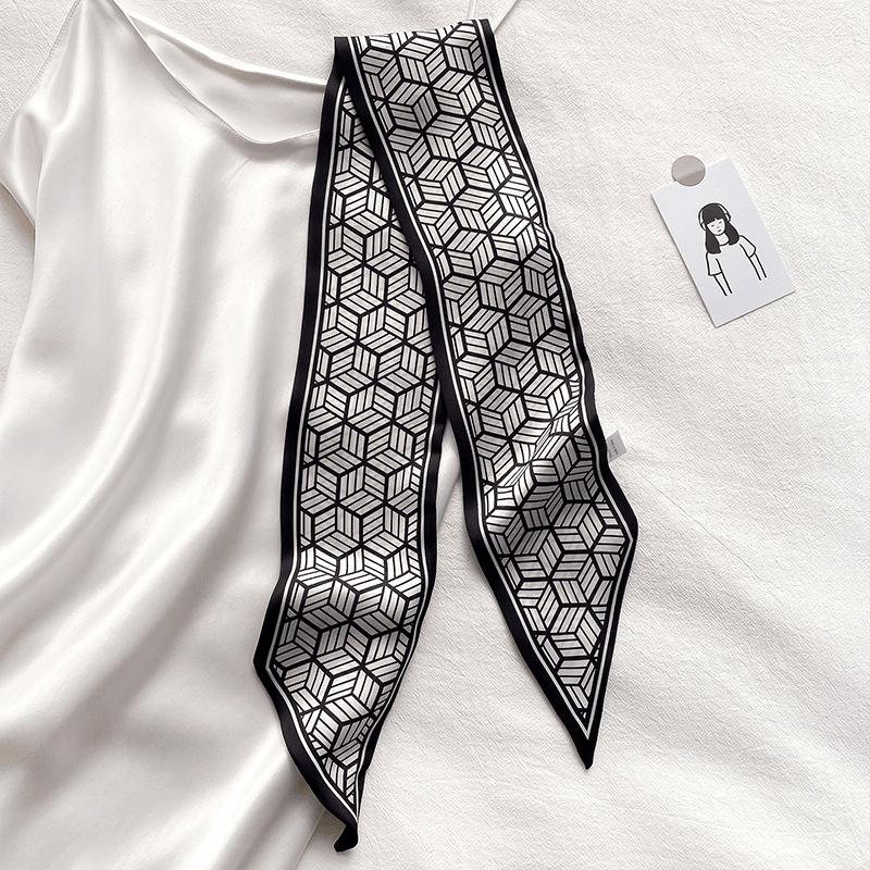 narrow leopard scarf, view 11 - MRSLM