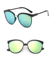 Women's retro reflective large frame sunglasses, view 8 - MRSLM