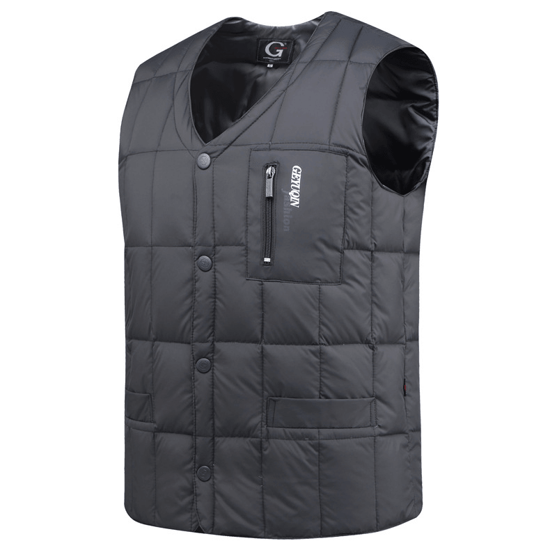 lightweight warm down vest, view 4 - MRSLM