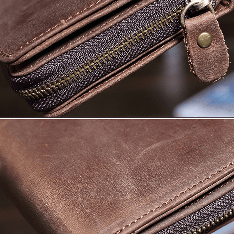 Vintage Genuine Leather Large Capacity Wallet - MRSLM