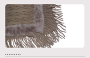 pure color knitted cape shawl, view 3 - MRSLM