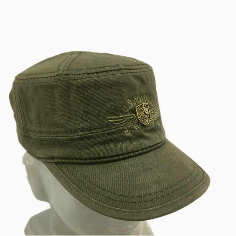 United Front Army Fan Flat Cap Cotton Duck Tongue Short Zhan Hat - MRSLM