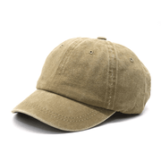 Short brim washed cotton baseball cap, view 4 - MRSLM