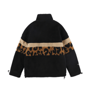 men's leopard print lamb wool coat, view 3 - MRSLM