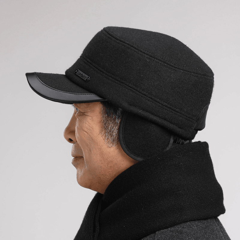Men's winter flat cap, view 4 - MRSLM