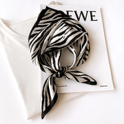 women's striped silk small square scarf - MRSLM