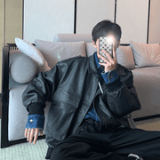 men's loose retro lapel jacket, view 3 - MRSLM