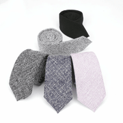 men's super narrow cotton necktie, view 6 - MRSLM