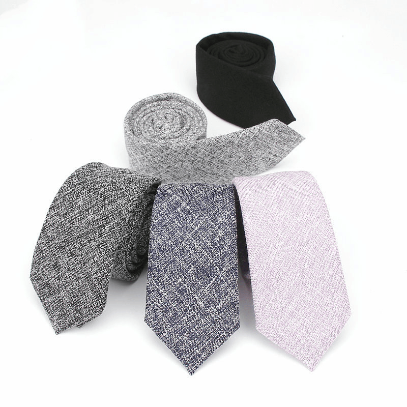 men's super narrow cotton necktie, view 6 - MRSLM