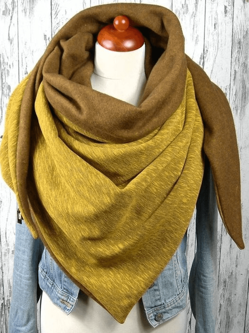 casual solid color shawl scarf, view 2 - MRSLM