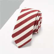 men's cotton linen necktie, view 4 - MRSLM