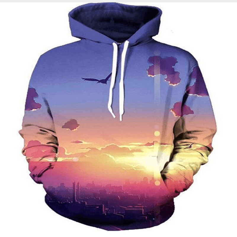 Galaxy Sky 3D Printing Pullover Hooded Sweater