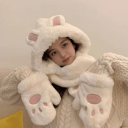 women's winter hat scarf gloves set, view 11 - MRSLM