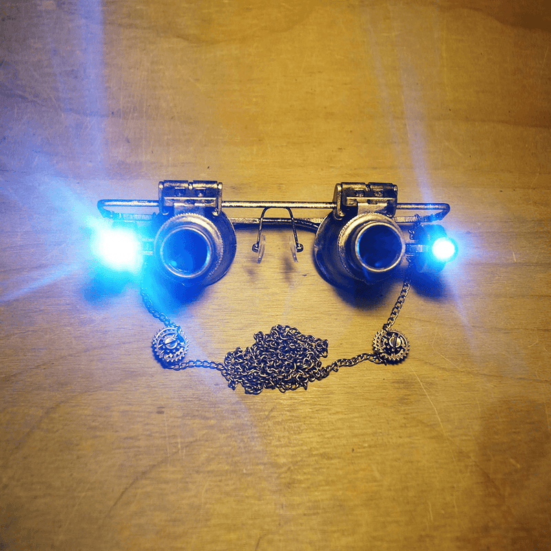 bronze retro microscope glasses, view 4 - MRSLM