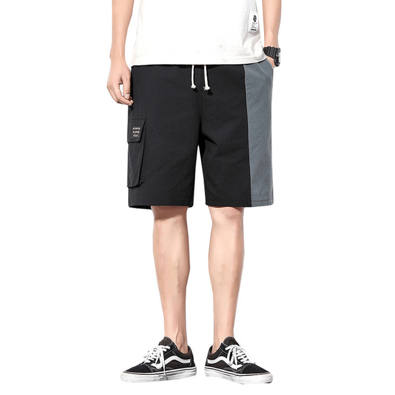men's cotton linen casual shorts, view 5 - MRSLM