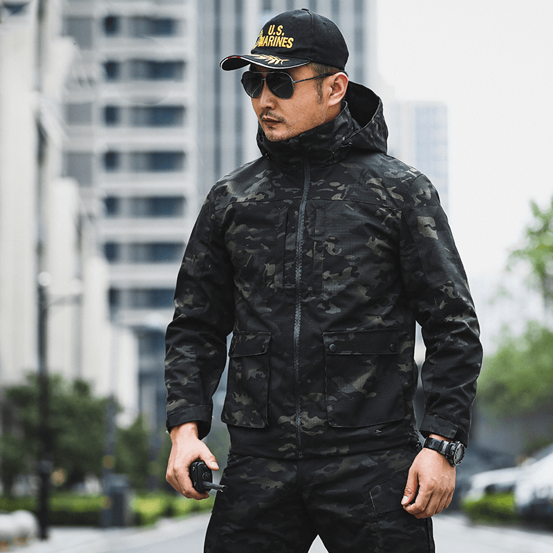 men's outdoor camouflage jacket, view 3 - MRSLM