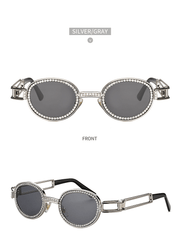 diamond-studded steampunk sunglasses, view 7 - MRSLM