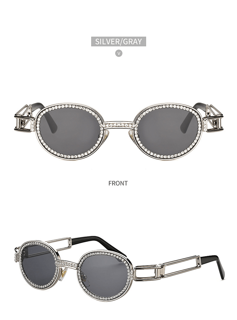diamond-studded steampunk sunglasses, view 7 - MRSLM