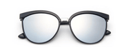 Women's retro reflective large frame sunglasses, view 4 - MRSLM