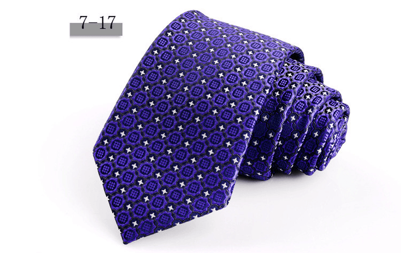 men's striped jacquard necktie, view 20 - MRSLM