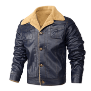 Men's PU leather lapel jacket - MRSLM