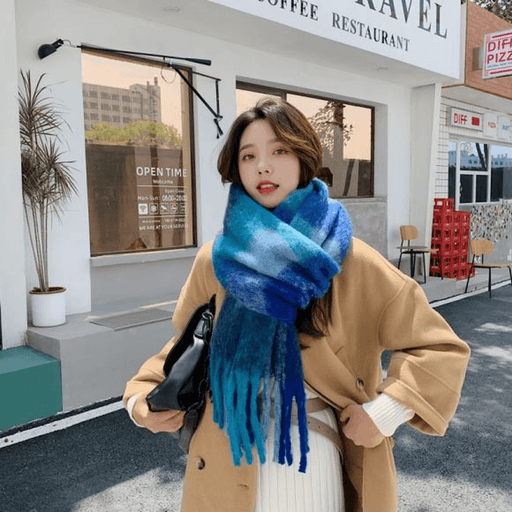 colorful plaid scarf - MRSLM