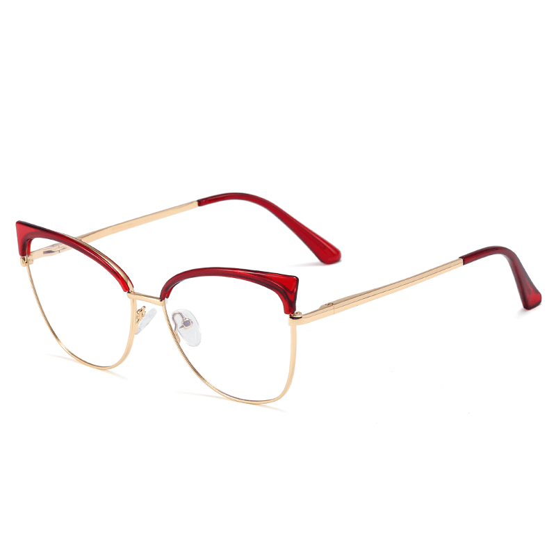 Women's metal flat mirror glasses, view 6 - MRSLM