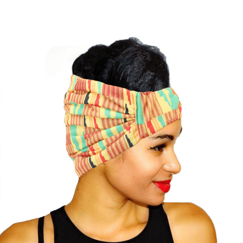 Women's wide printed headband, view 3 - MRSLM