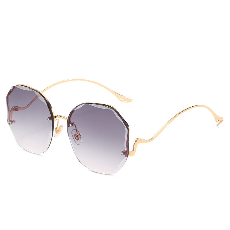 fashion round metal frame sunglasses, view 5 - MRSLM