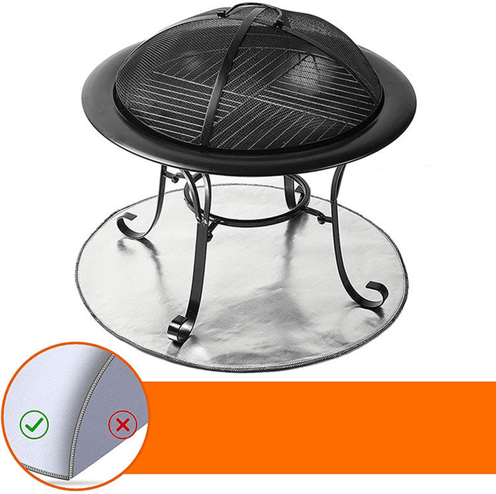 Ipree® Camping Barbecue Mat round Fireproof and Flameproof Outdoor Picnic Mat Firebed Mat - MRSLM