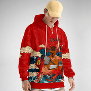 Fashion Thin Pullover Men'S Printed Hooded Sweater - MRSLM
