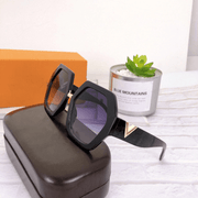 Polygonal big frame metal sunglasses - MRSLM