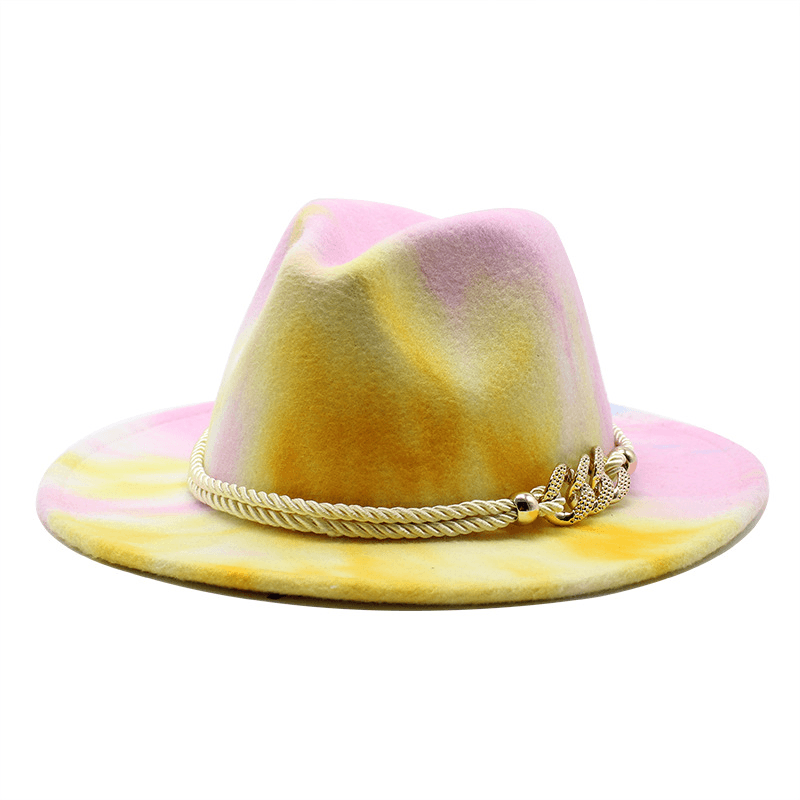 tie-dye felt jazz hat, view 2 - MRSLM