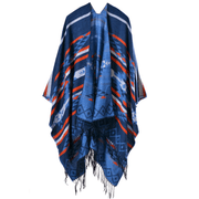 Diamond pattern tassel shawl scarf, view 6 - MRSLM