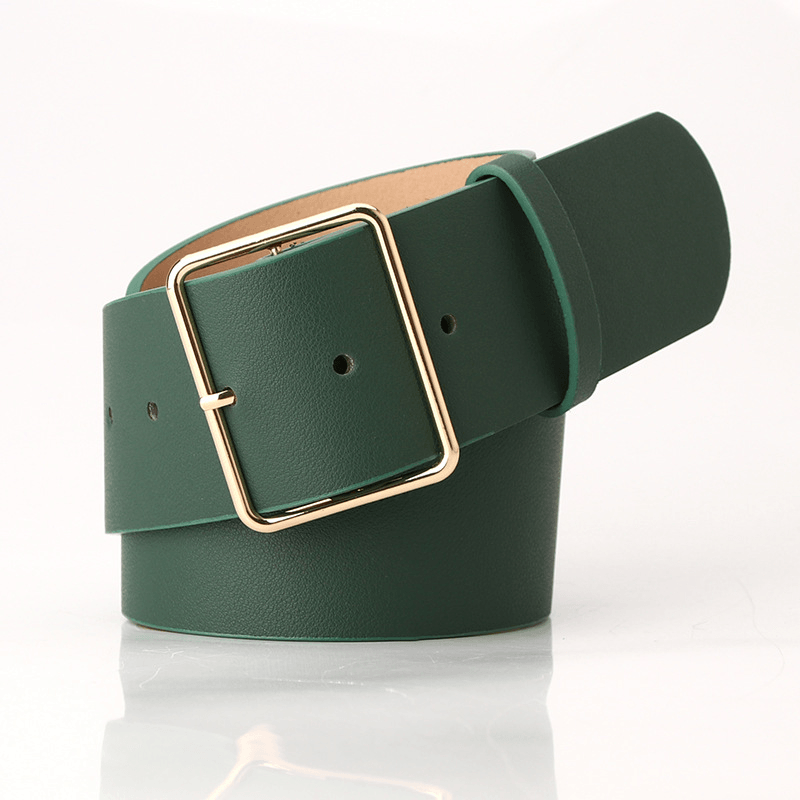 Women's wide belt with square pin buckle - MRSLM