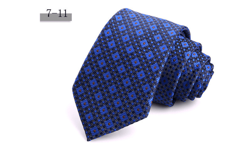 men's striped jacquard necktie, view 14 - MRSLM