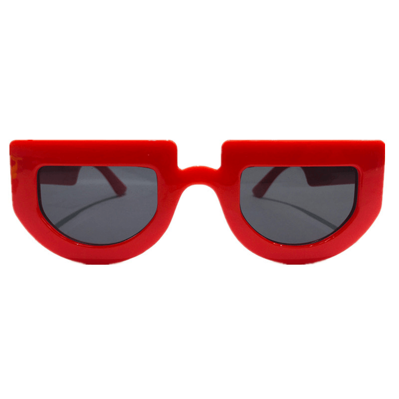 New Glasses Retro Half-Round Sunglasses Women Trendy All-Match Street Sunglasses