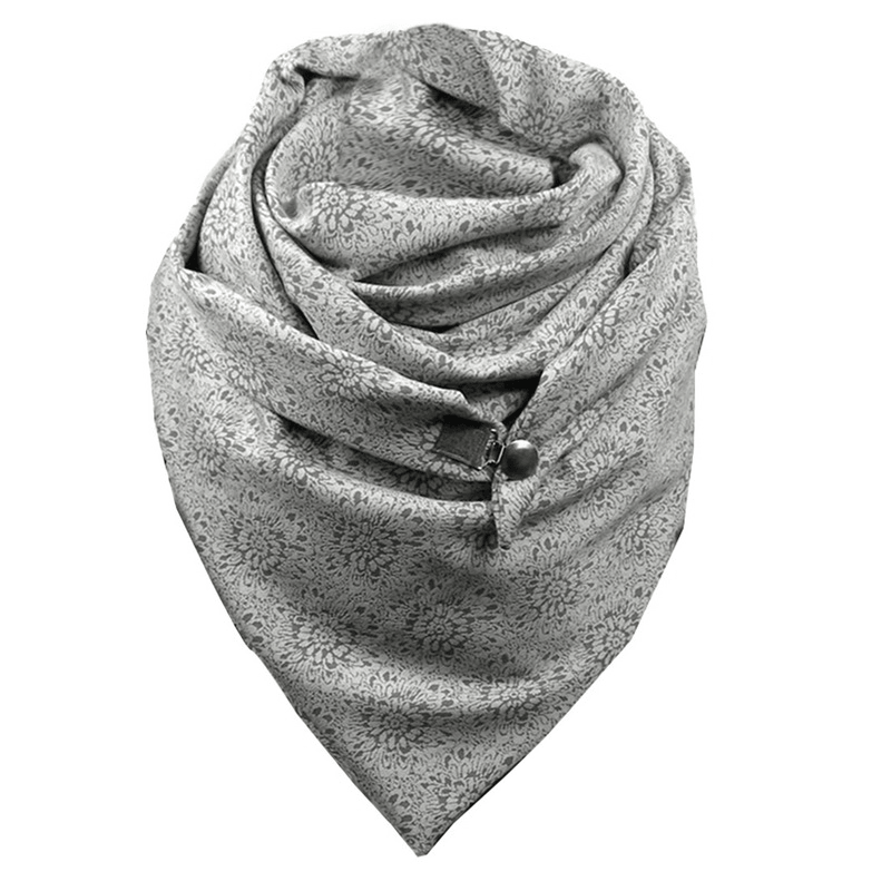 Padded warm printed shawl scarf, view 10 - MRSLM