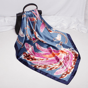 imitation silk satin square scarf palace print, view 2 - MRSLM