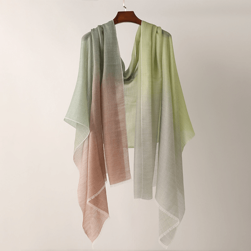 Gradient color matching long shawl, view 11 - MRSLM