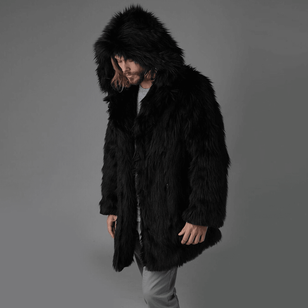 Fashionable Temperament Men'S Faux Fur Jacket to Keep Warm - MRSLM