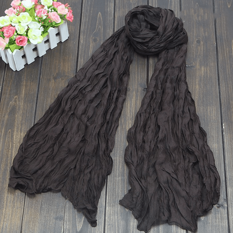 Plain candy color fold scarf, view 5 - MRSLM