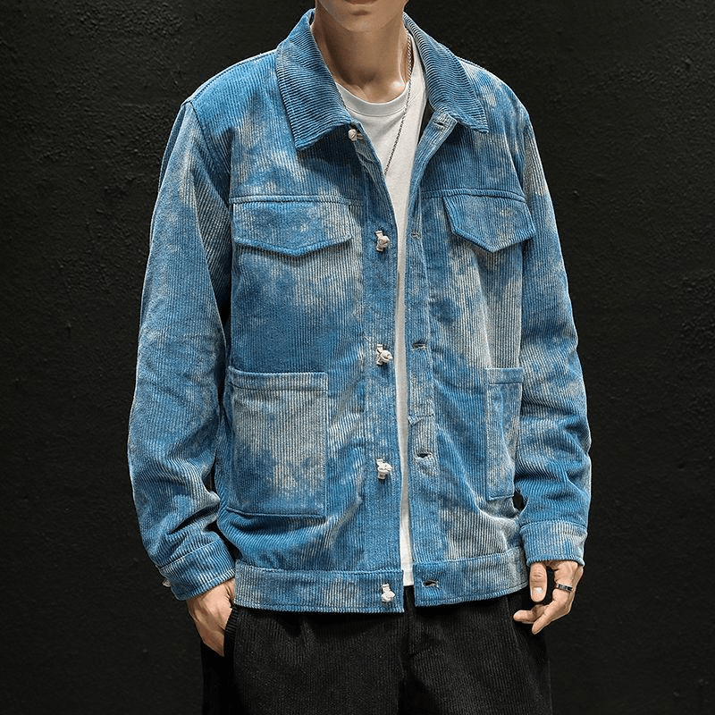 Men's stand-collar corduroy jacket, view 7 - MRSLM