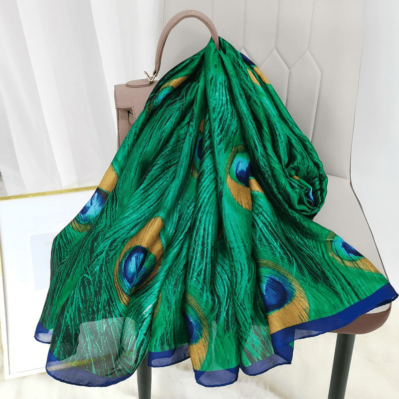 women's large faux silk scarf, view 13 - MRSLM