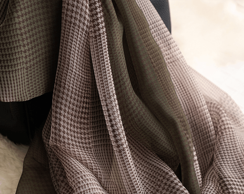 womens houndstooth shawl scarf, view 7 - MRSLM
